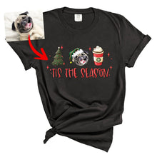 Load image into Gallery viewer, Pawarts | [Tis The Season] Customized Dog Comfort Color T-shirt For Human
