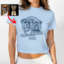 Load image into Gallery viewer, Custom Dog Baby Tee - Hand-Drawn Dog Sketch, Cute Gift for Dog Moms
