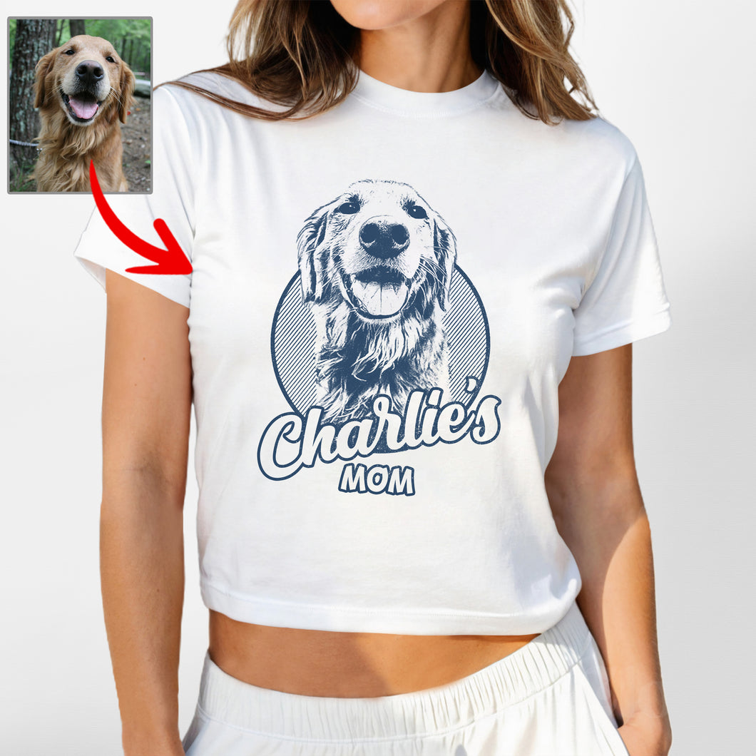 Custom Dog Baby Tee - Hand-Drawn Dog Sketch, Cute Gift for Dog Moms