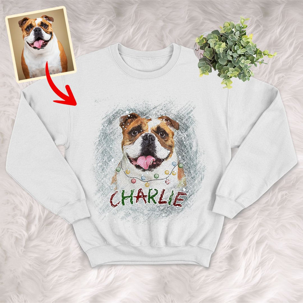 Pawarts | Personalized Christmas Dog Vintage Sweatshirt [Christmas Gift]
