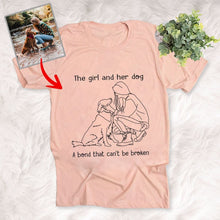 Load image into Gallery viewer, Pawarts | Custom Outline Portrait T-Shirt For Dog Lovers
