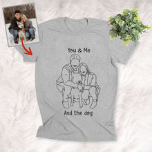 Load image into Gallery viewer, Pawarts | Custom Outline Portrait T-Shirt For Dog Lovers
