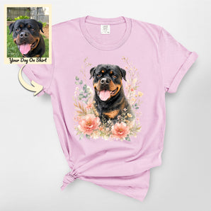 Custom Dog Watercolor Style Premium Tee