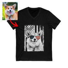 Load image into Gallery viewer, Pawarts - Excellent Custom Dog V-neck [Independence Day Gift]
