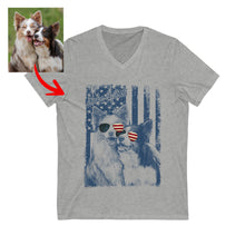 Load image into Gallery viewer, Pawarts - Excellent Custom Dog V-neck [Independence Day Gift]
