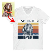 Load image into Gallery viewer, Pawarts | Amazing Best Dog Mom Custom Dog V-neck Shirt
