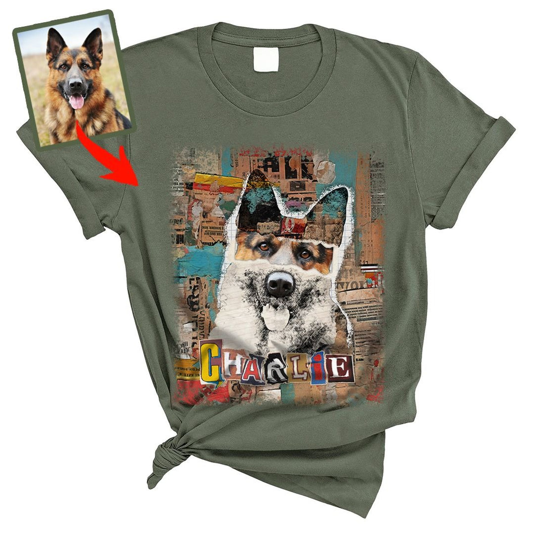 Pawarts | Customized Pop Dog Collages Style T-shirt [For Hooman]