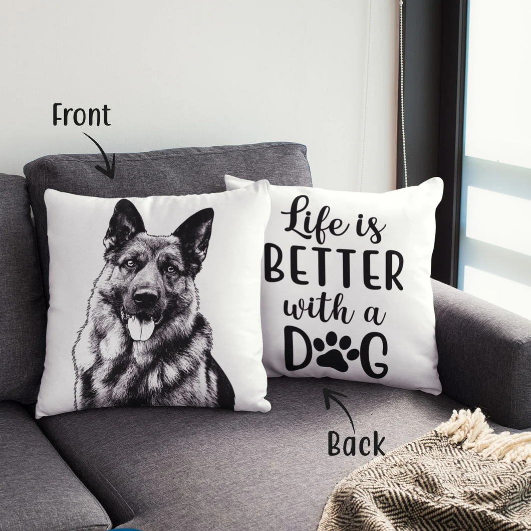 Pawarts | Customized Life Is Better With Dog Photo Pillowcase