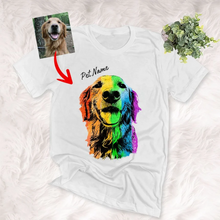 Load image into Gallery viewer, Pawarts | Great Personalized Rainbow Dog Portrait T-shirt
