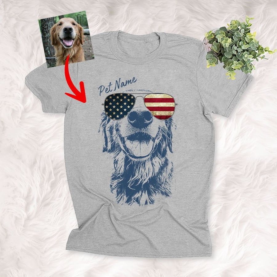 Pawarts | Awesome Custom Dog Portrait Unisex T-shirt [For Independence Day]