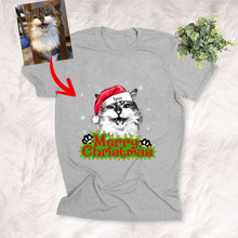Load image into Gallery viewer, Pawarts | Personalized Christmas Dog Portrait T-Shirt [Cute Gift]
