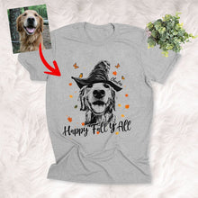 Load image into Gallery viewer, Pawarts | Happy Fall Y&#39;all CustomDog Sketch Unisex T-Shirt Halloween Gift For Dog Lover
