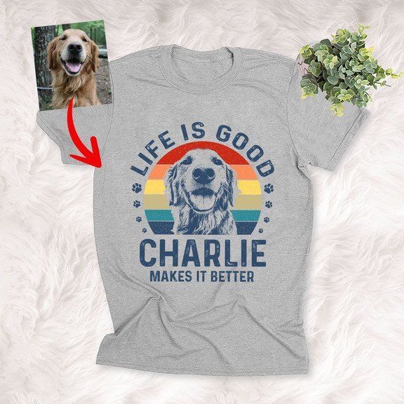 life is good dog shirt