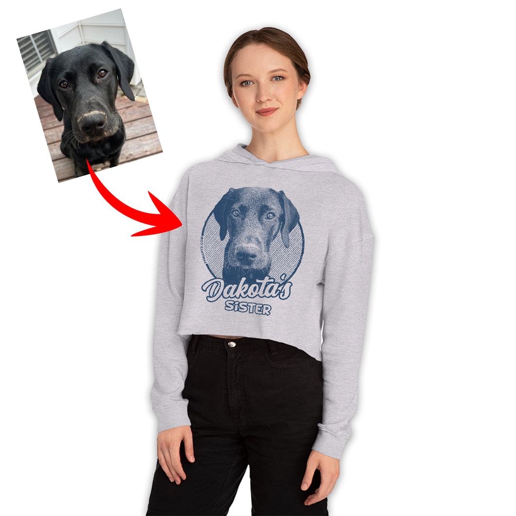 Pawarts - Sketch Dog Women’s Cropped Hoodie Dog Owners