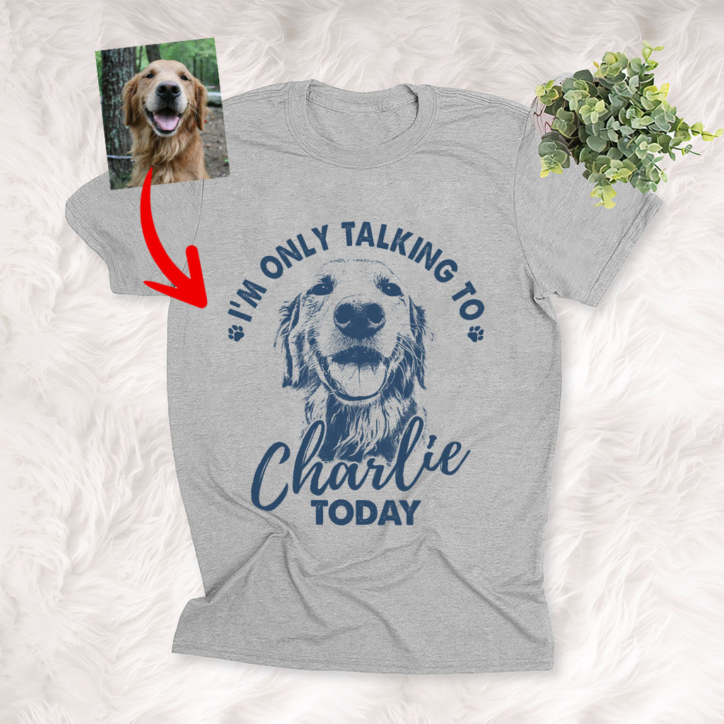Pawarts | Delighted Personalized Dog Portrait Unisex T-shirt