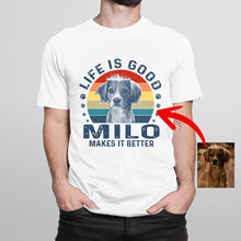 Load image into Gallery viewer, Pawarts - (Life Is Good) Custom Dog T-shirts, Unforgettable Gifts For Dog Dad
