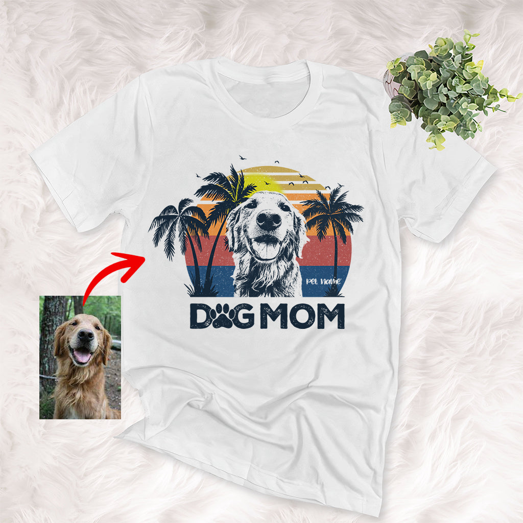 Pawarts | Fantastic Summer Vibes Customized Dog Portrait T-shirt