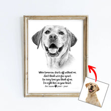 Load image into Gallery viewer, Pawarts | Sorfhearted Custom Hand Drawn Dog Portrait Poster
