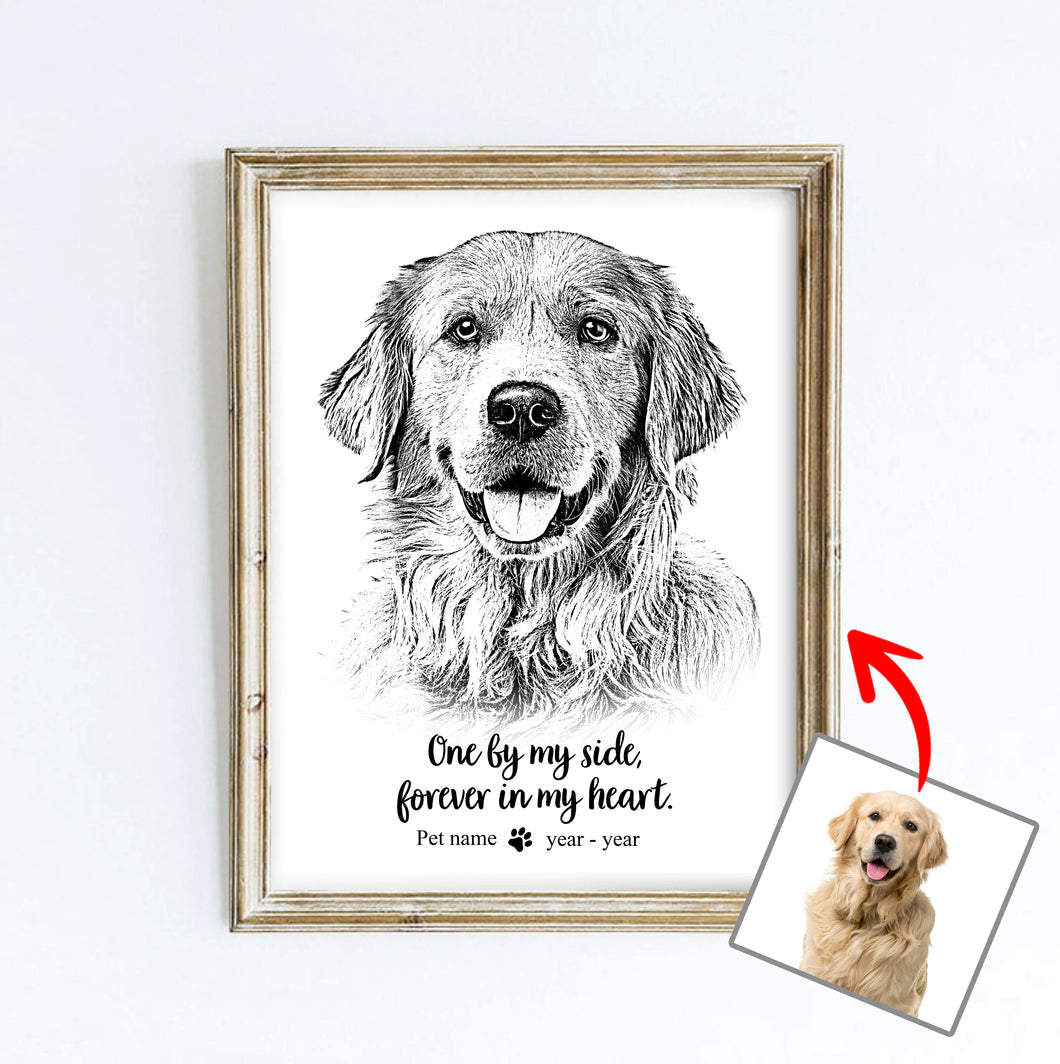 Pawarts | Sorfhearted Custom Hand Drawn Dog Portrait Poster