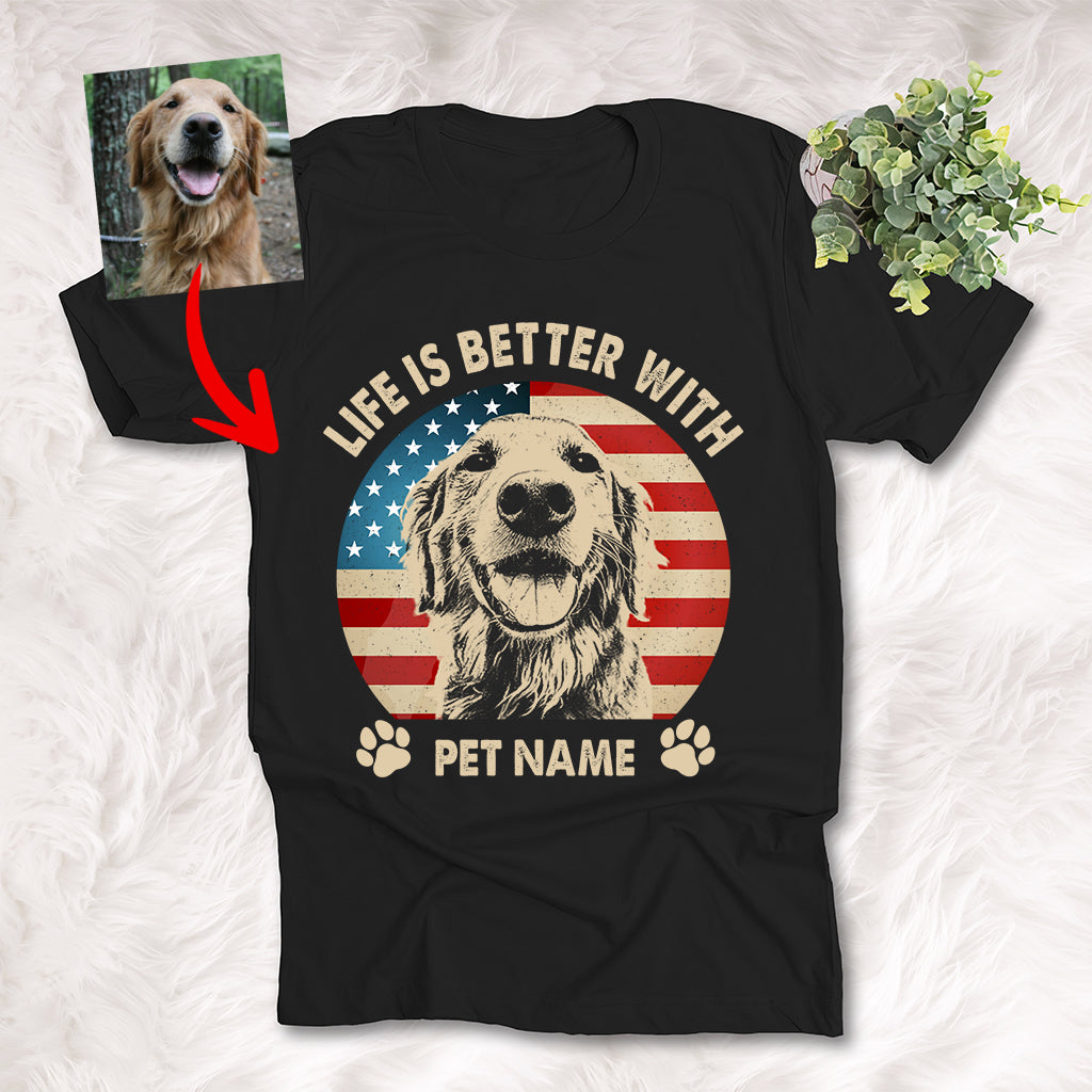 Pawarts | Great Personalized Dog T-Shirt [For Independence Day]