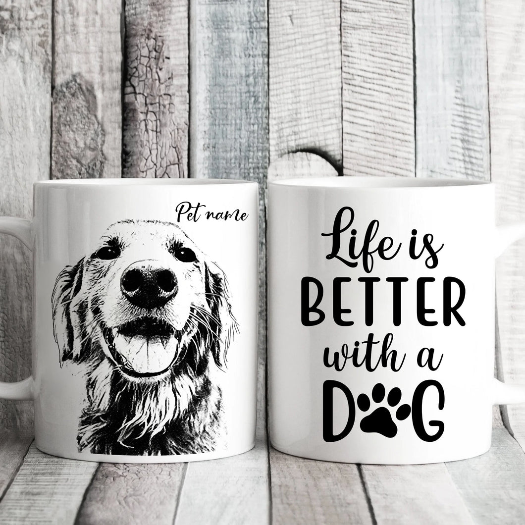 Pawarts - Precious Personalized Dog Mug for Humans (Life Is Better)