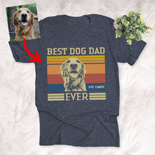 Load image into Gallery viewer, best dog dad ever shirt heather navy

