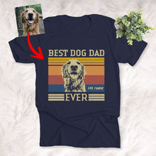 Load image into Gallery viewer, best dog dad ever shirt navy
